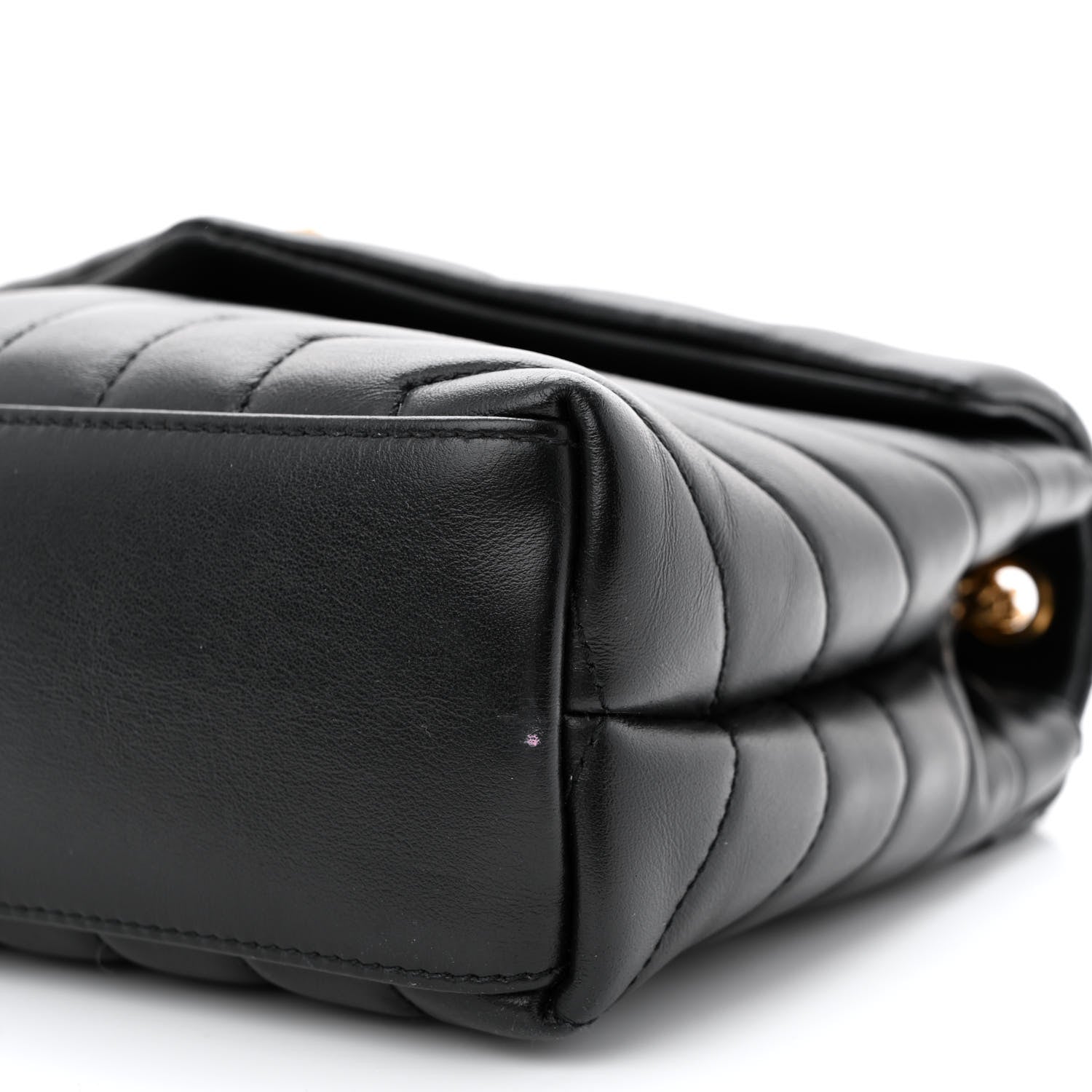 Saint Laurent Calfskin Y Quilted Monogram Small Loulou Chain Satchel Black 9 of 13