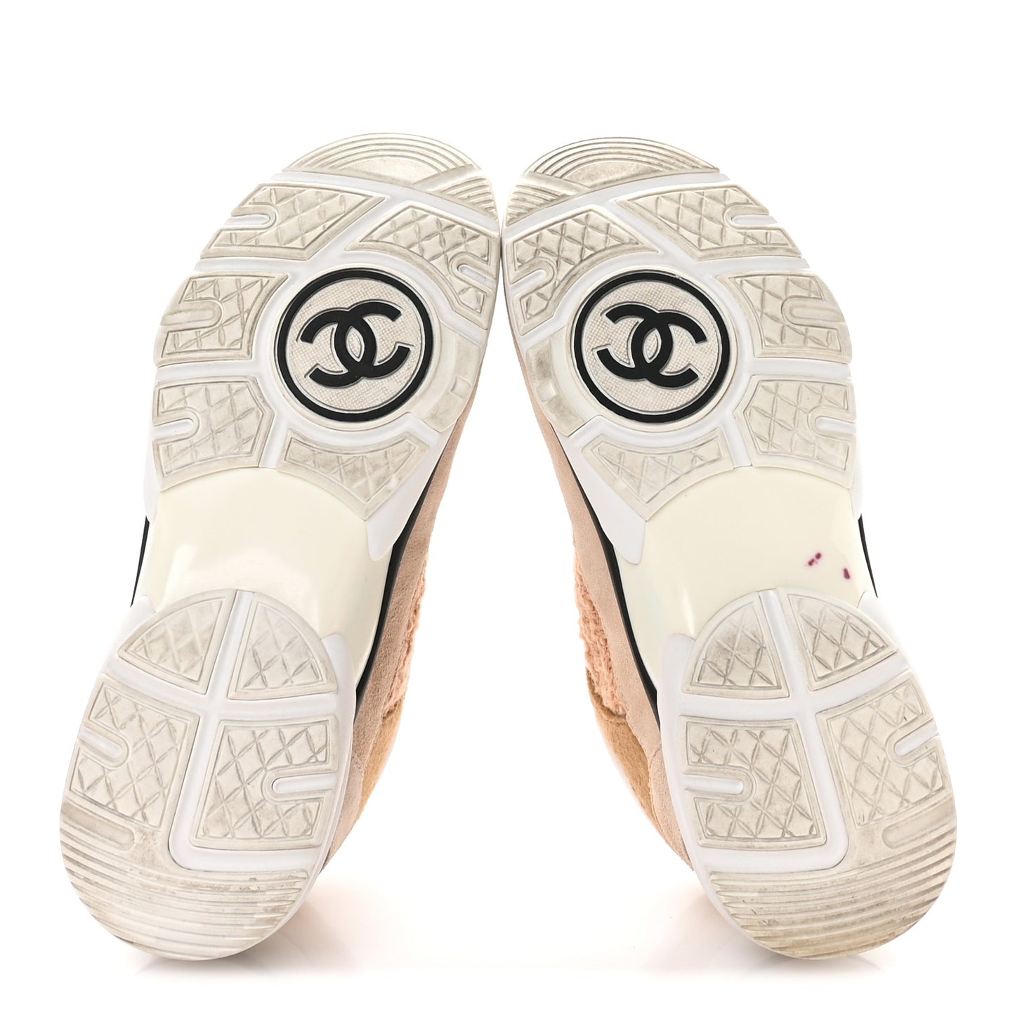 Suede Tweed Felt CC Sneakers 36.5 Beige