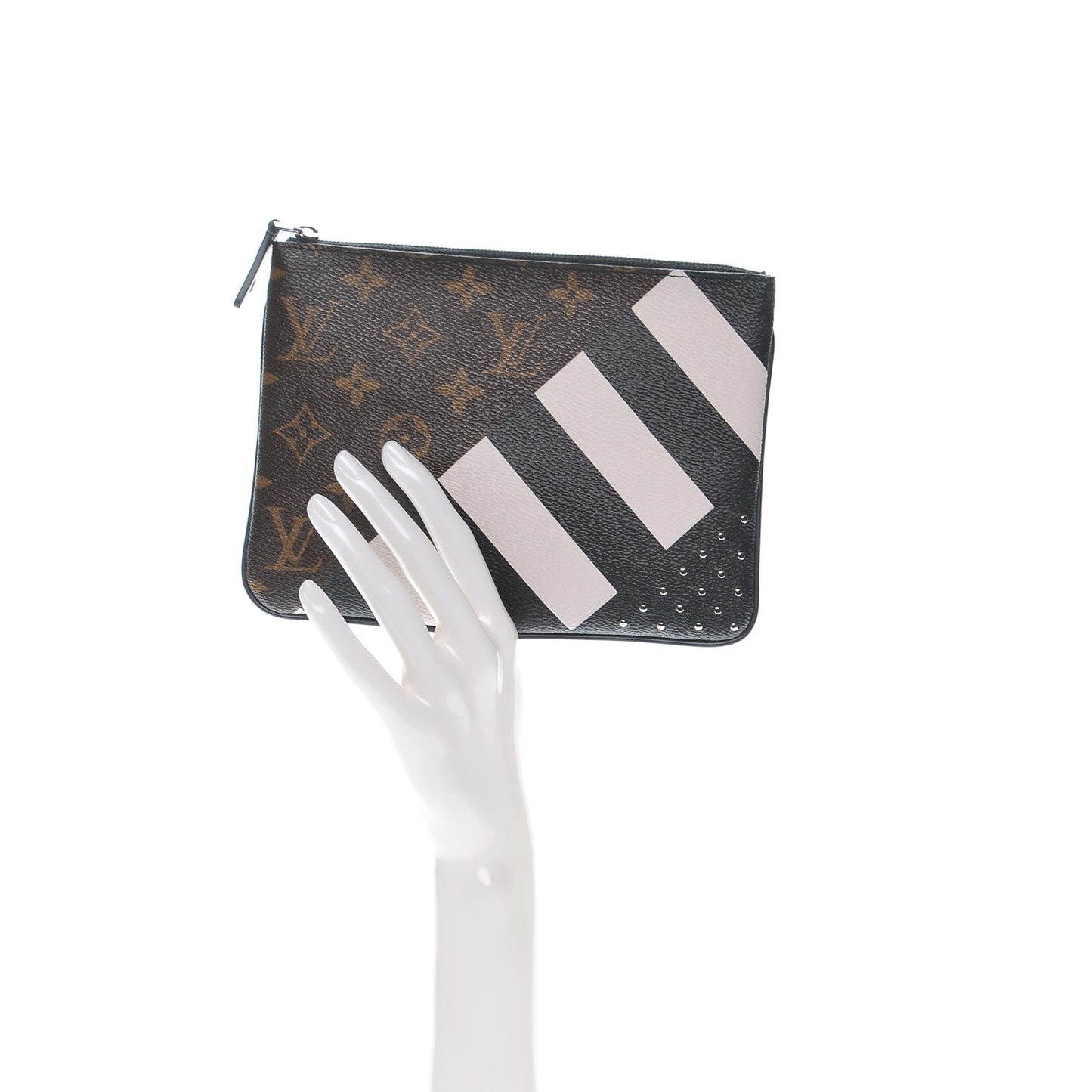 Monogram Stripes Pochette Plate PM