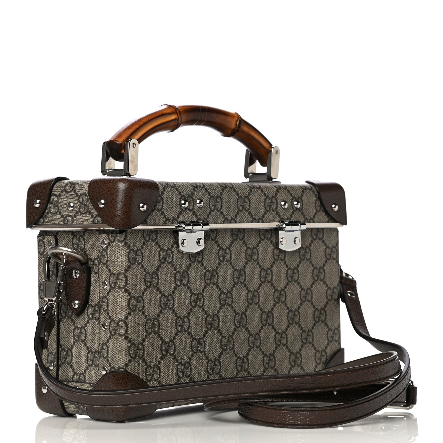Gucci GG Supreme Monogram Globe-Trotter Beauty Case Brown 3 of 10