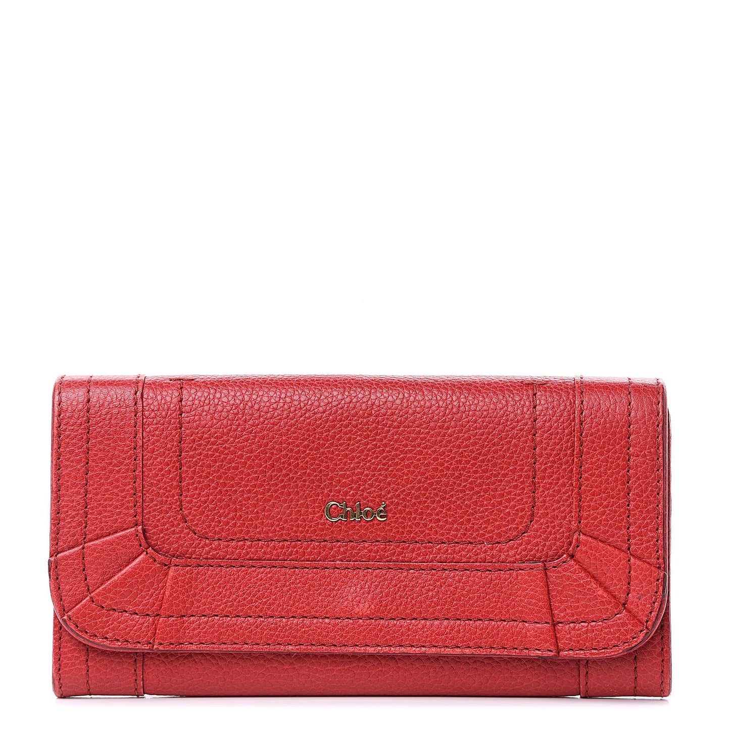 Grained Calfskin Paraty Continental Wallet Red