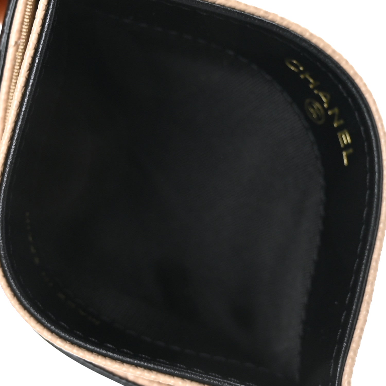 Chanel Caviar Quilted Filigree Card Holder Beige Black 5 of 11