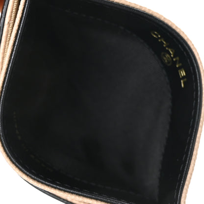 Chanel Caviar Quilted Filigree Card Holder Beige Black 5 of 11