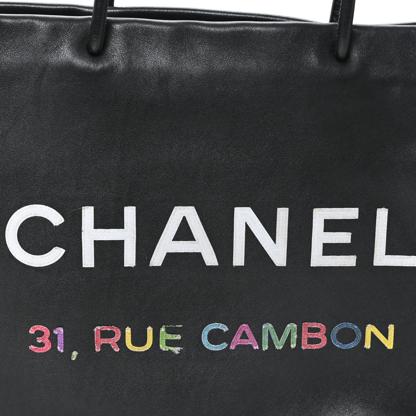 Calfskin Large Essential 31 Rue Cambon Tote Black