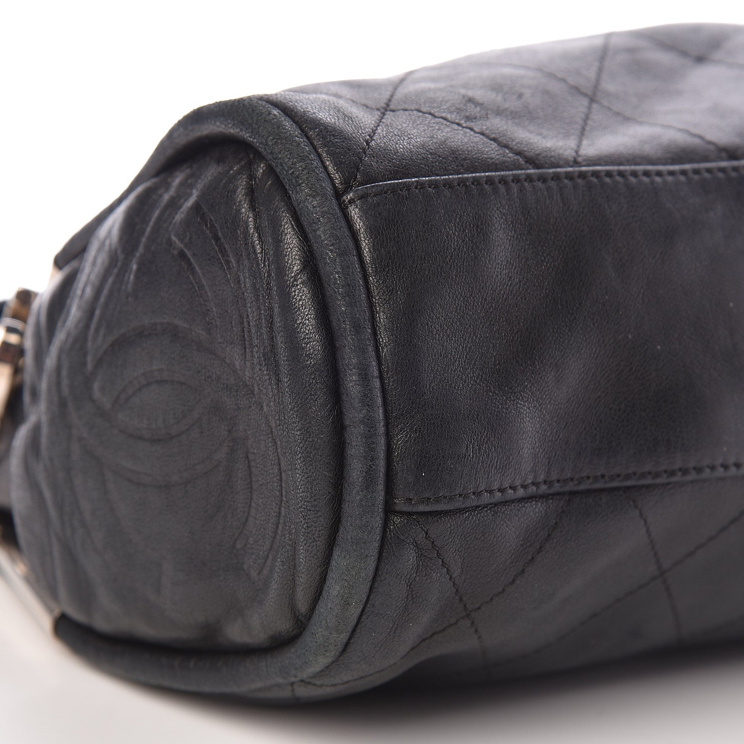 Chanel Lambskin Stitched Medium Ultimate Soft Tote Black 9 of 17