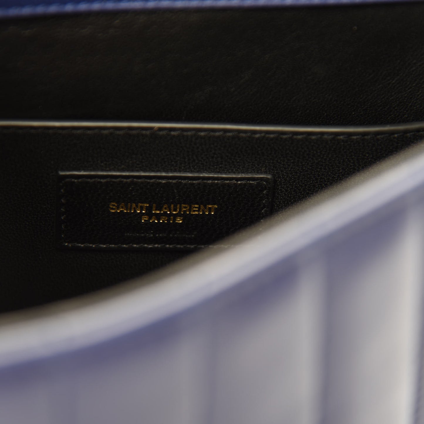 Lambskin Matelasse Monogram Medium Vicky Chain Bag Blue