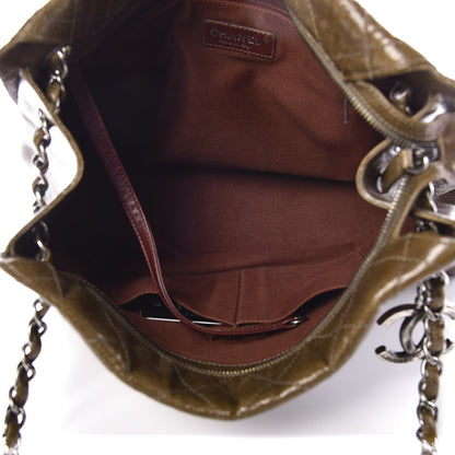 Chanel Glazed Caviar Quilted Tote Brown 5 of 10