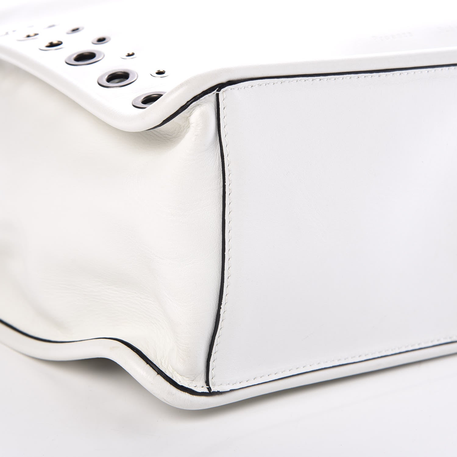 Proenza Schouler Soft Calf Medium Grommet Studded Tote White 8 of 11