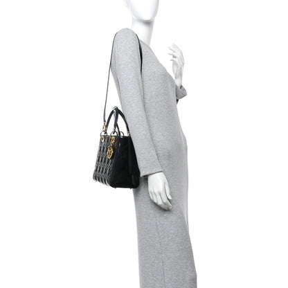 Christian Dior Patent Cannage Medium Lady Dior Black 2 of 10