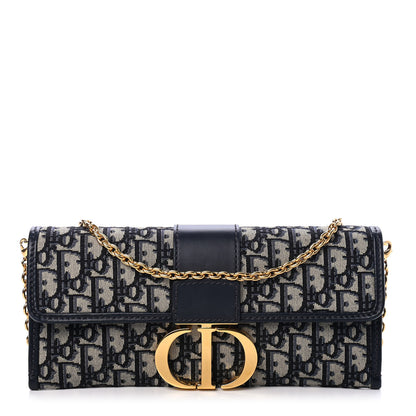 Christian Dior Oblique 30 Montaigne Chain Pouch Blue 1 of 4