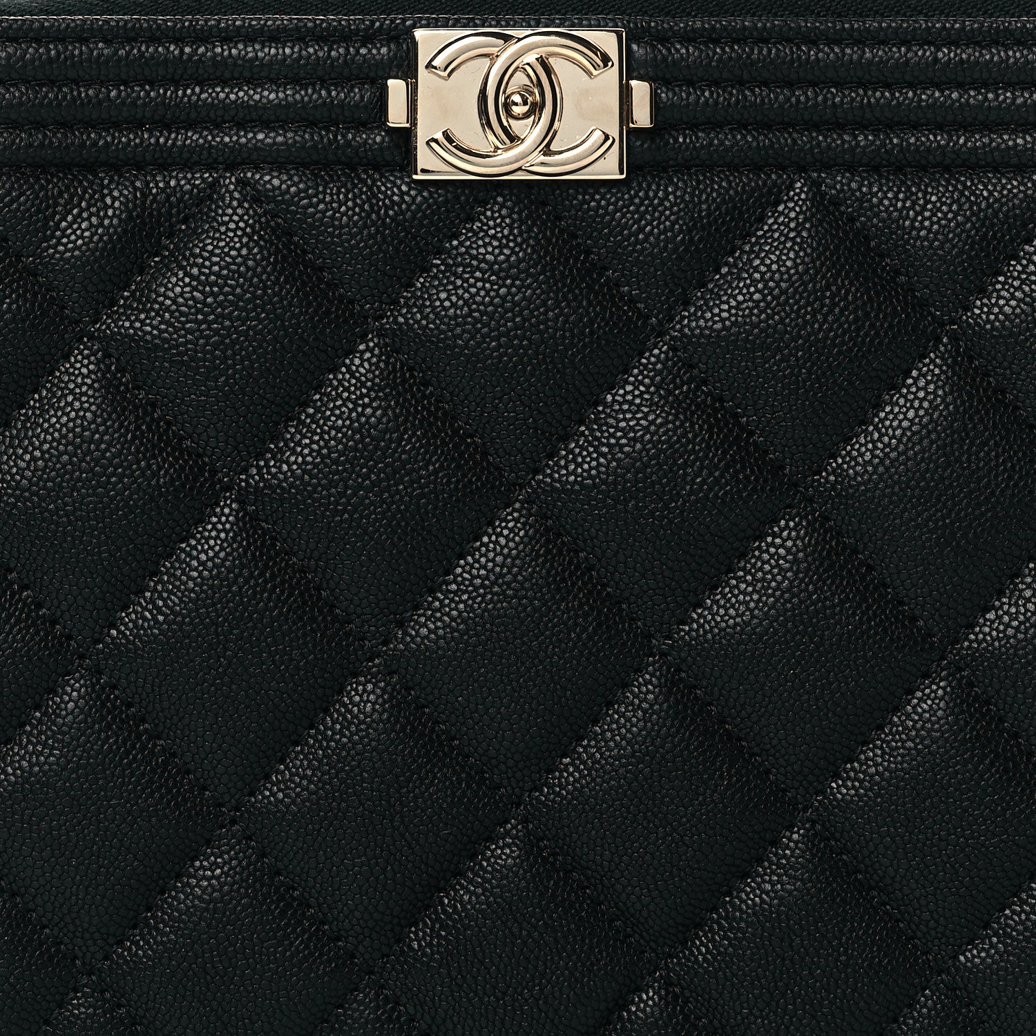 Chanel Caviar Quilted Small Boy Cosmetic Case Black 8 of 9