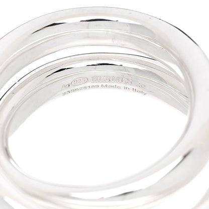 Hermes Sterling Silver MM Vertige Ring 52 6 4 of 5