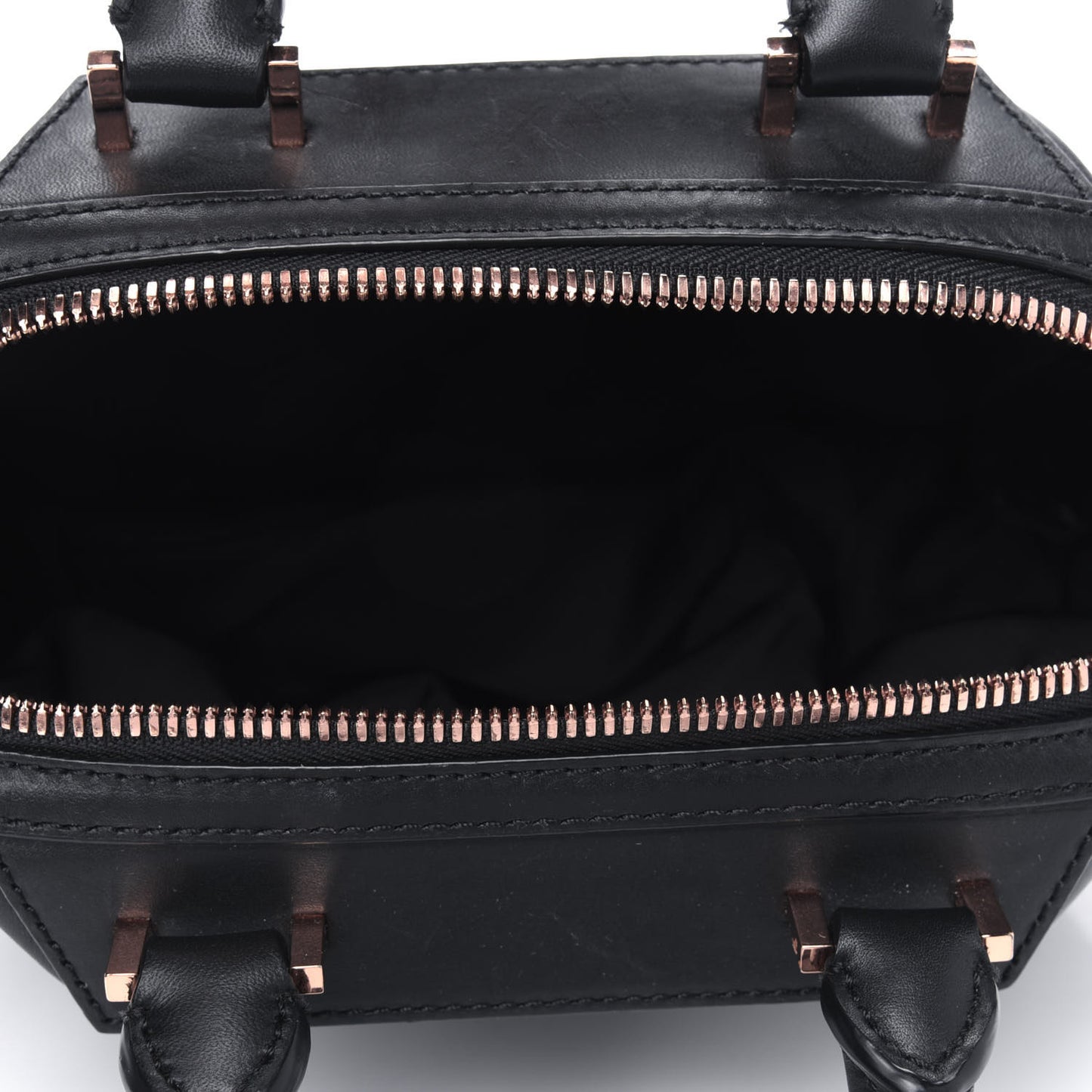 Pebbled Calfskin Mini Emile Black Rose Gold Hardware