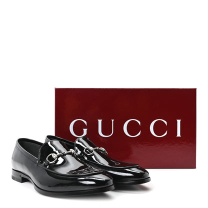Gucci Vernice Crystal Horsebit Mens Jordaan Loafers 8 Black 10 of 10