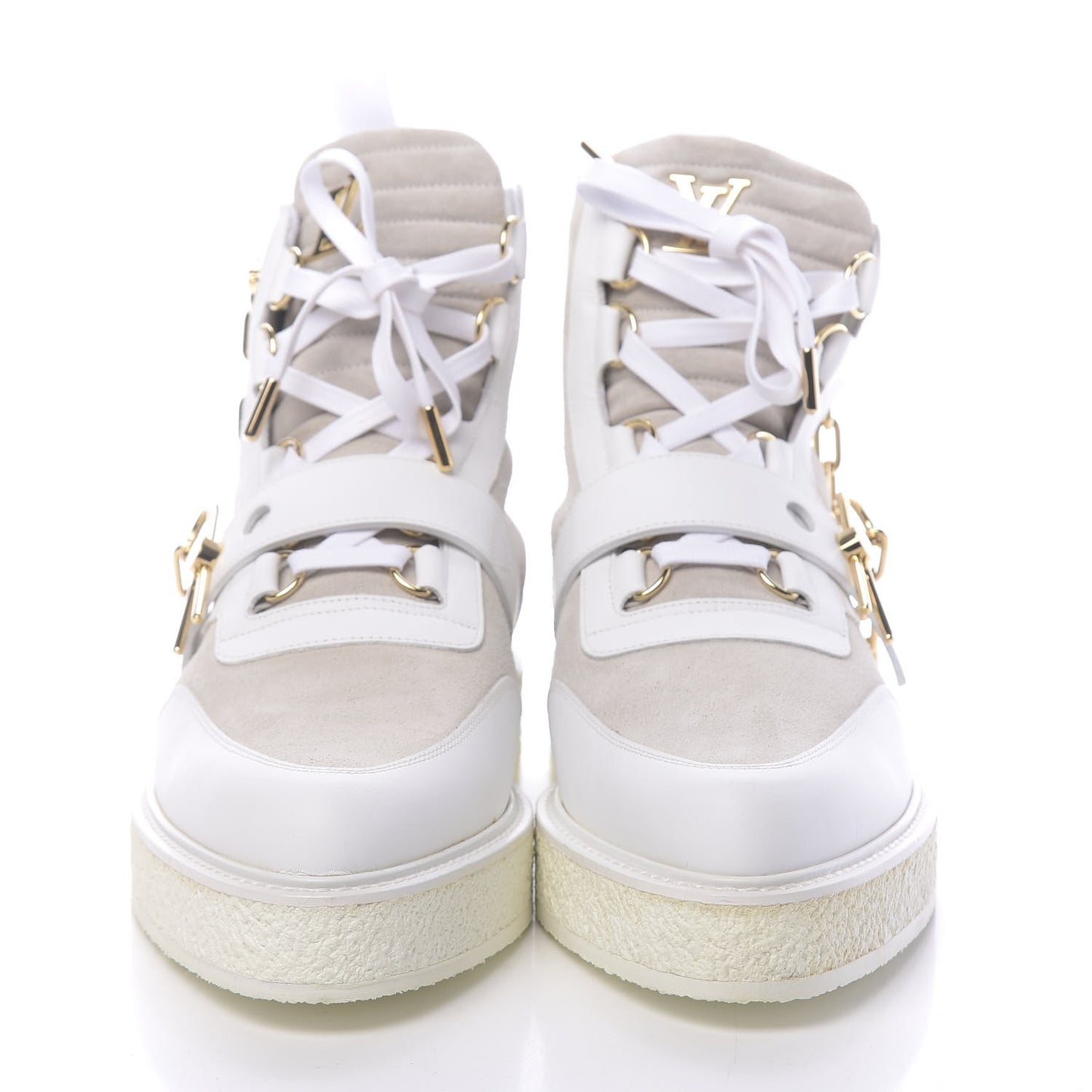 Calfskin Suede Mens Creeper Ankle Boots 8 White