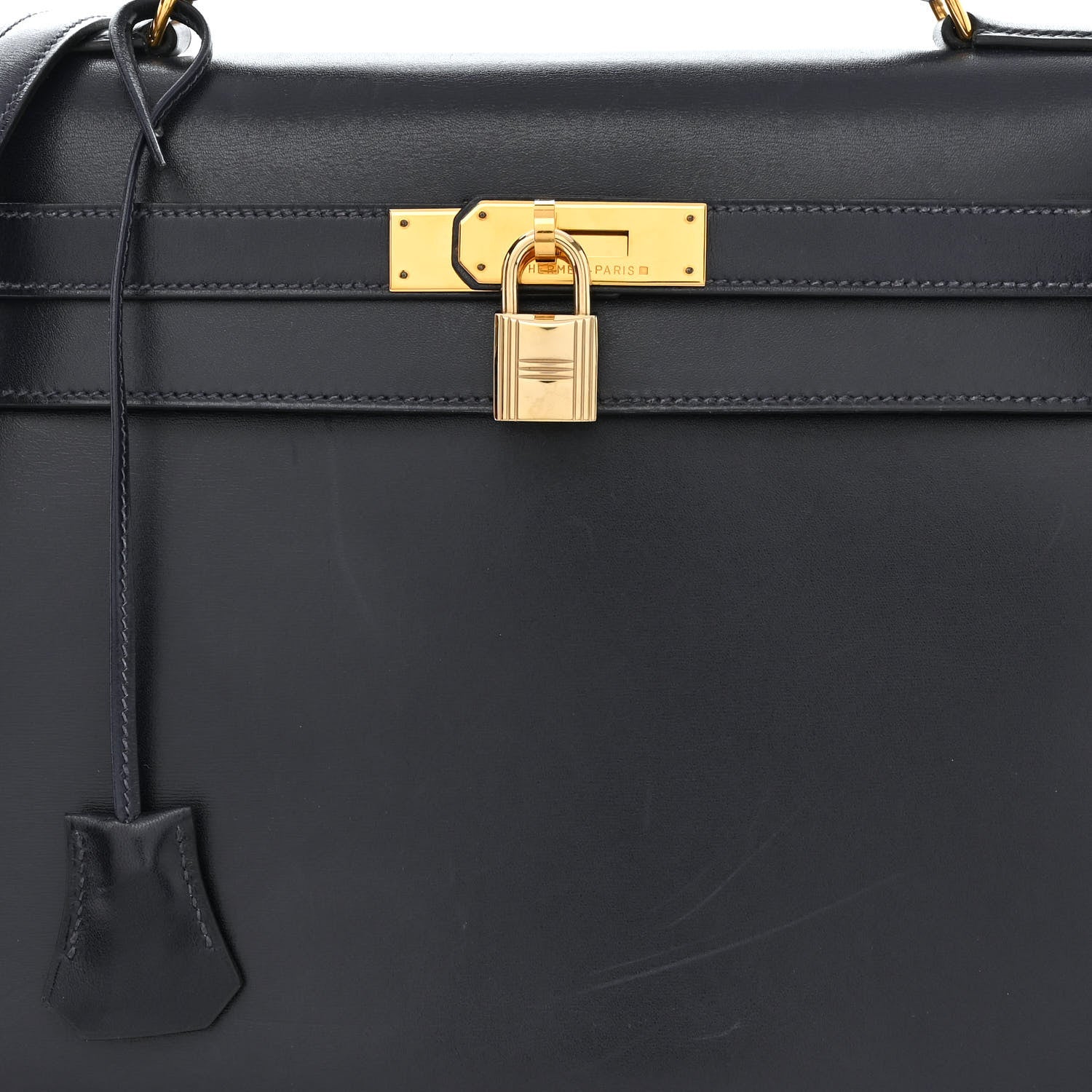 Hermes Box Kelly Sellier 32 Bleu Marine 9 of 14