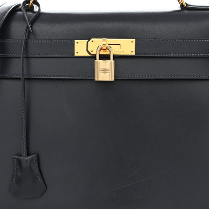 Hermes Box Kelly Sellier 32 Bleu Marine 9 of 14