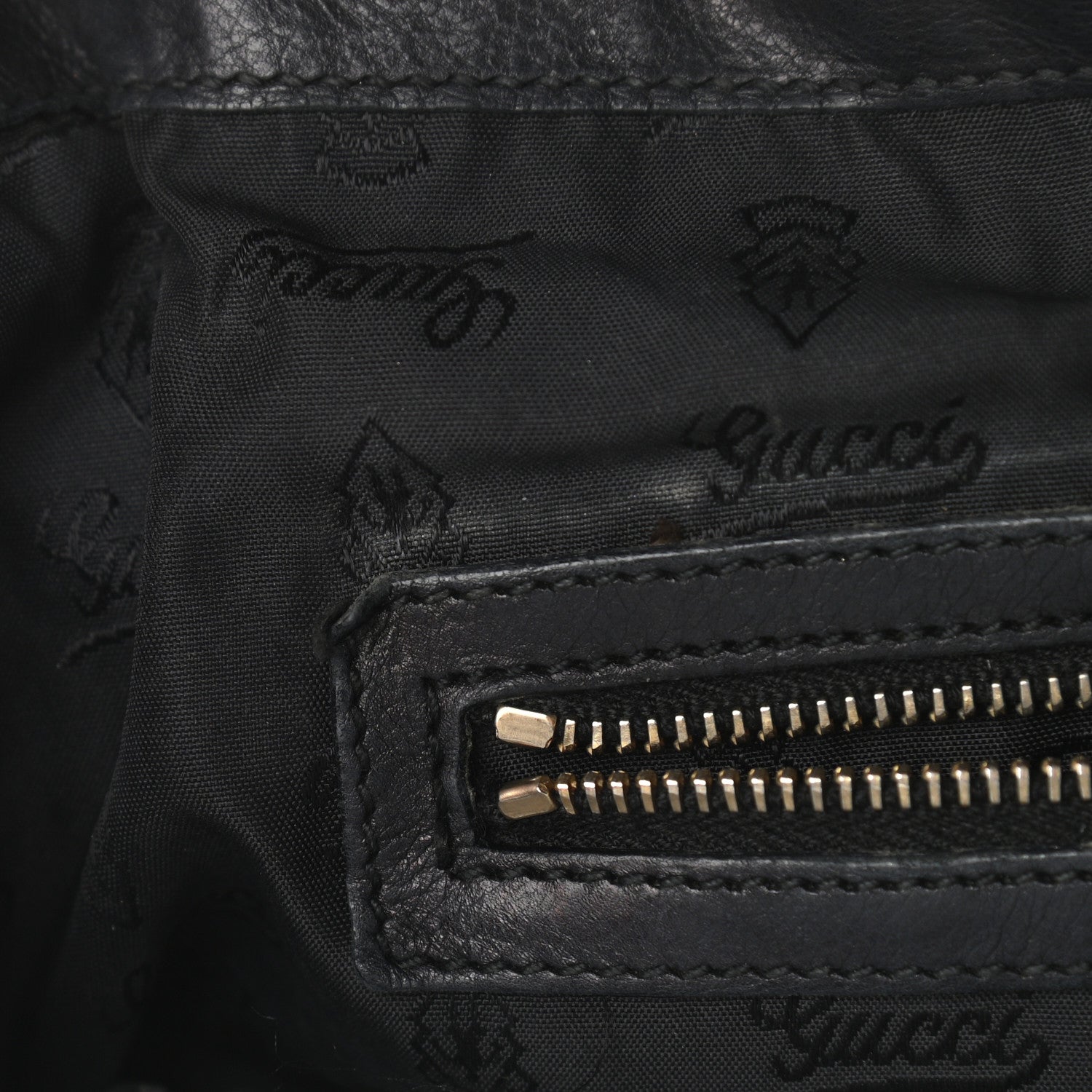 Gucci Patent Medium Hysteria Top Handle Bag Black 12 of 14