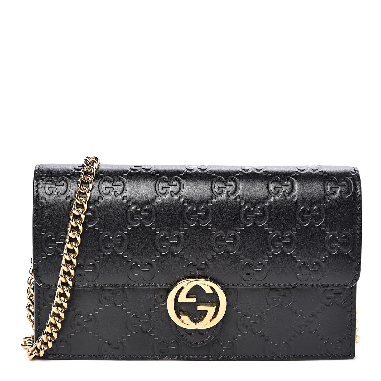 Guccissima Icon Chain Wallet Black