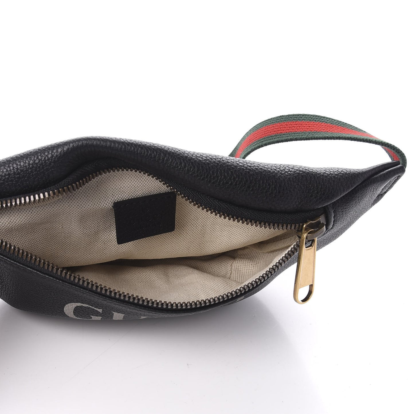 Grained Calfskin Small Logo Belt Bag Black