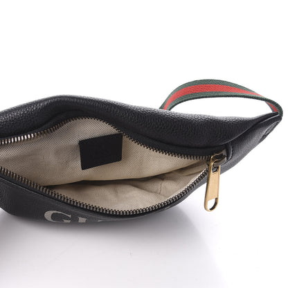 Gucci Grained Calfskin Small Logo Belt Bag Black 7 of 10