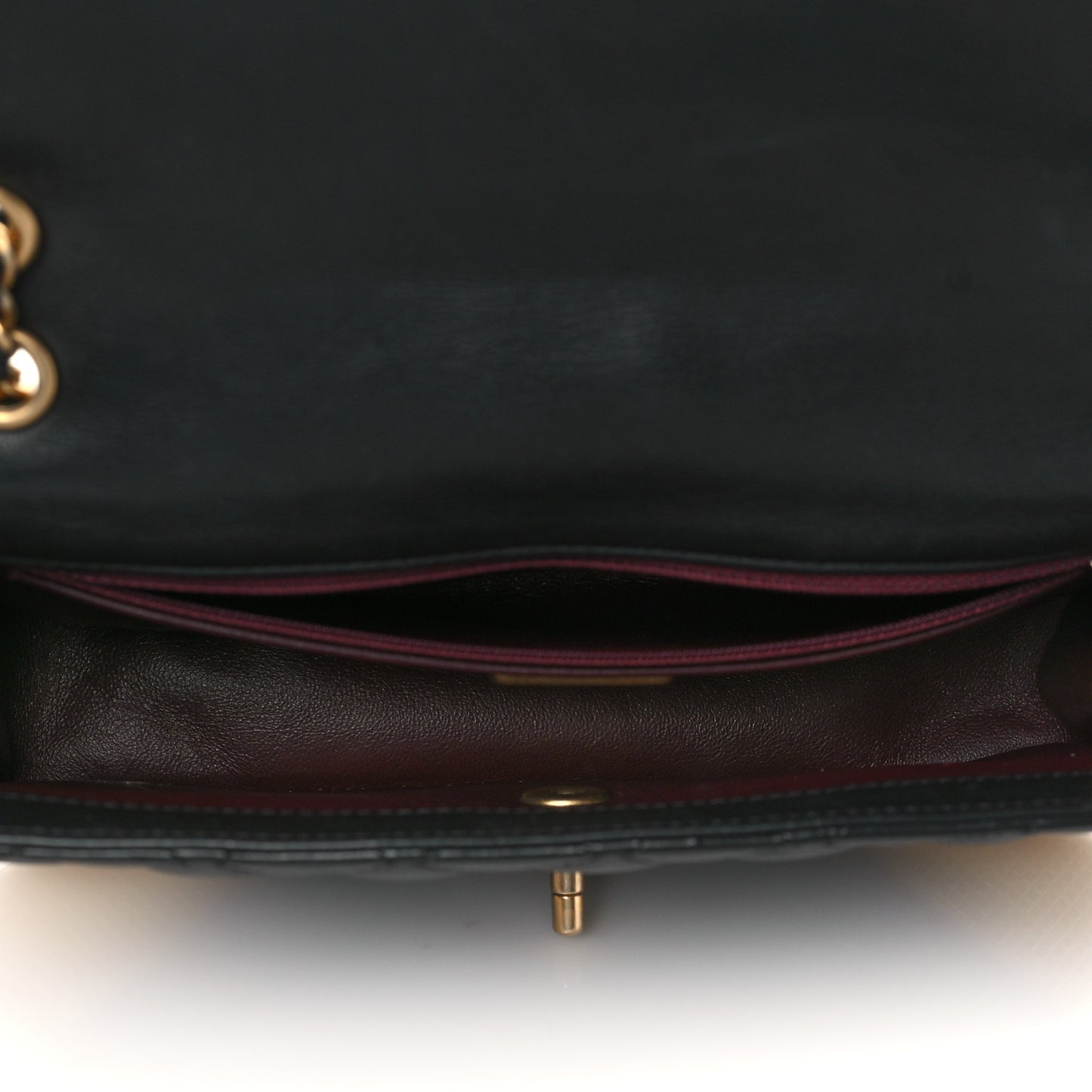 Calfskin Quilted Rock The Corner Flap Black