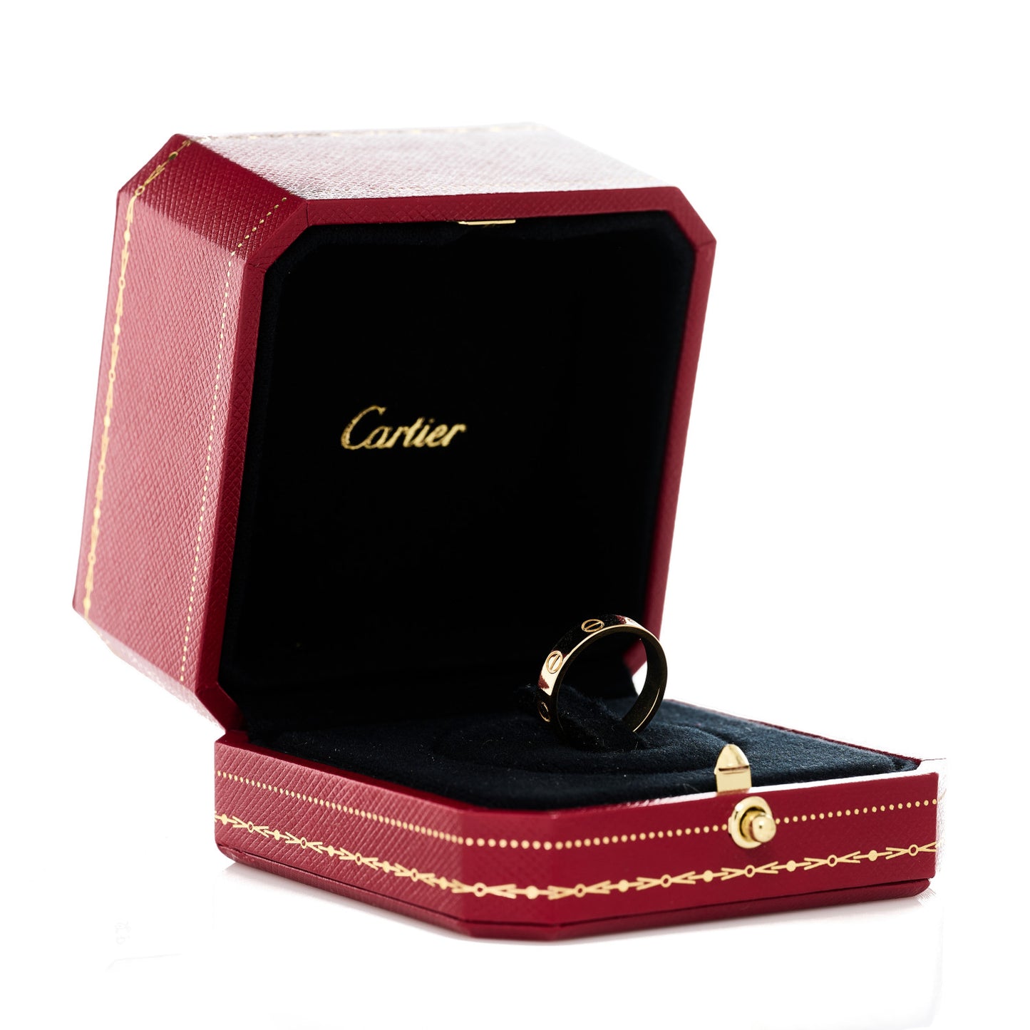 18K Yellow Gold 3.5mm LOVE Wedding Band Ring  50 5.25