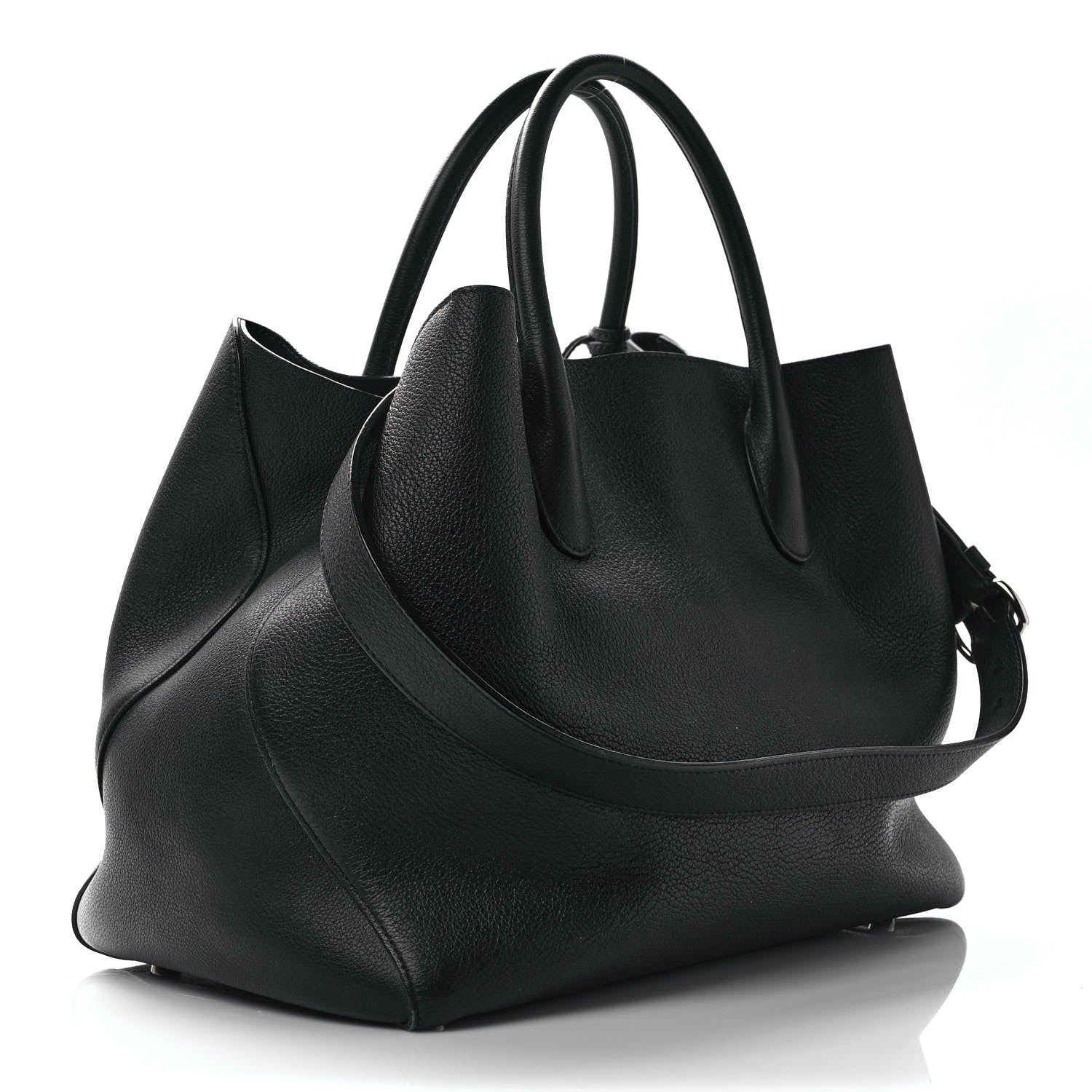 Christian Dior Supple Grained Calfskin Large Open Bar Tote Black 3 of 11