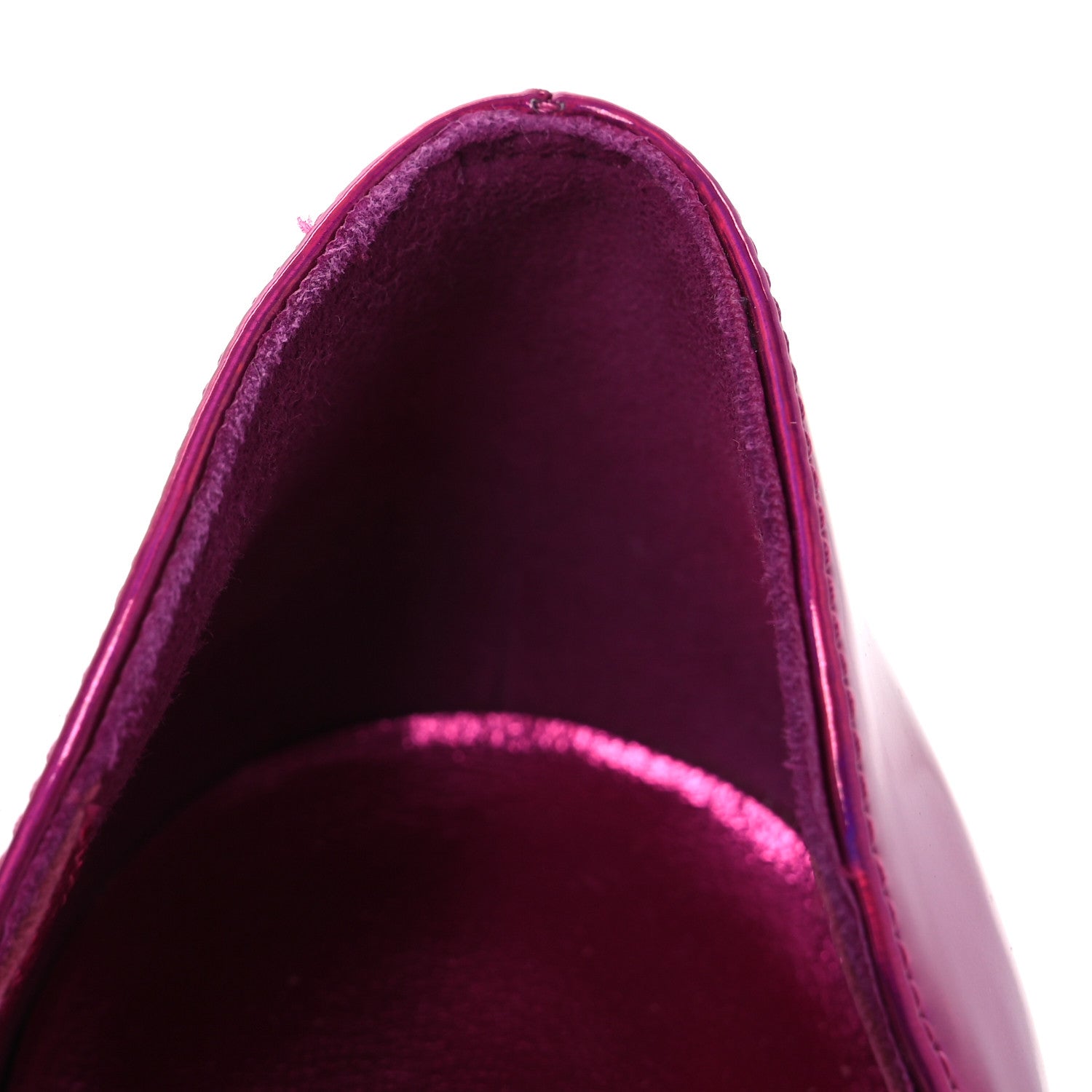 Christian Louboutin Metallic Patent Psychic Hot Chick 100 Pumps 39 Fuxia 11 of 13