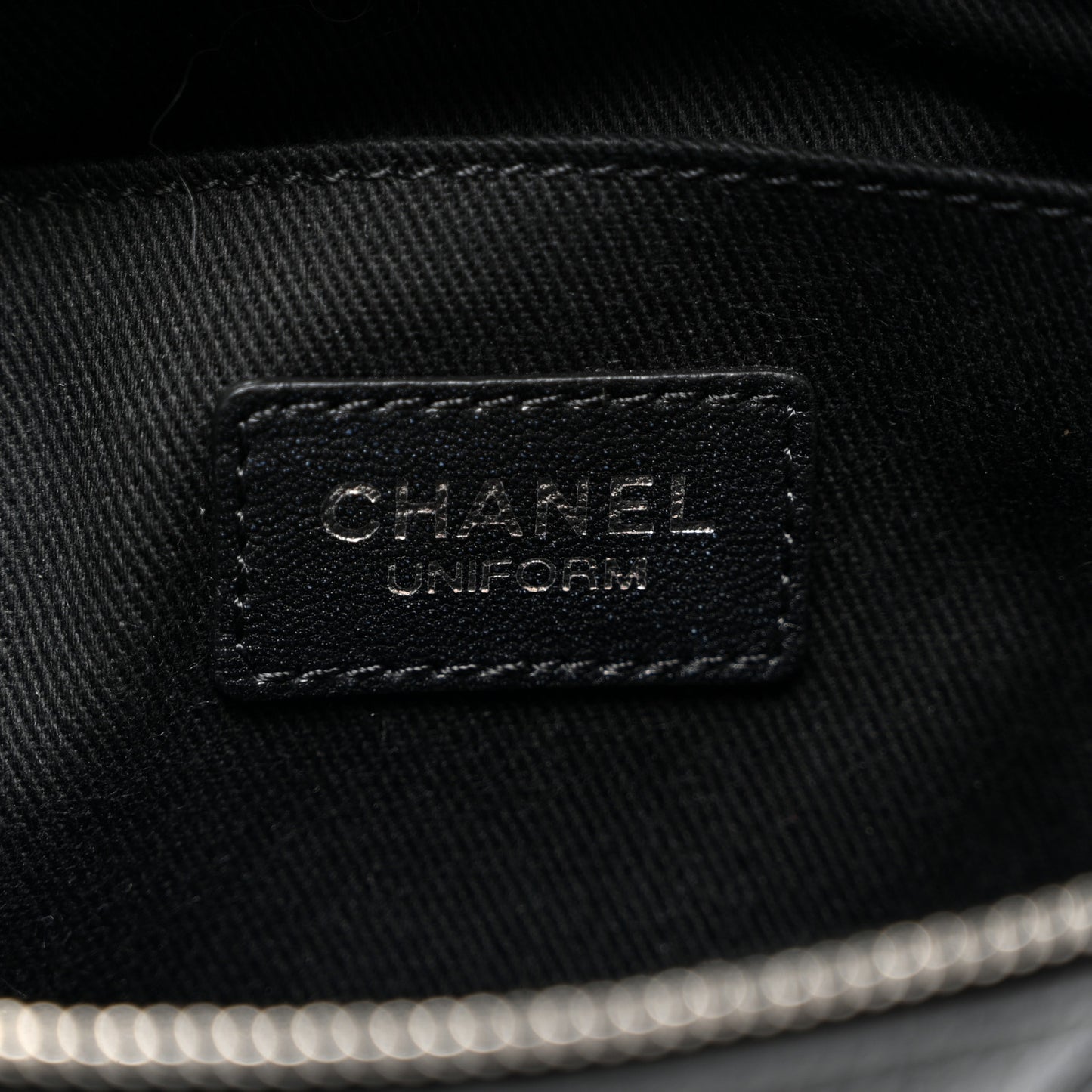 Grained Calfskin Quilted Waist Belt Bag Black