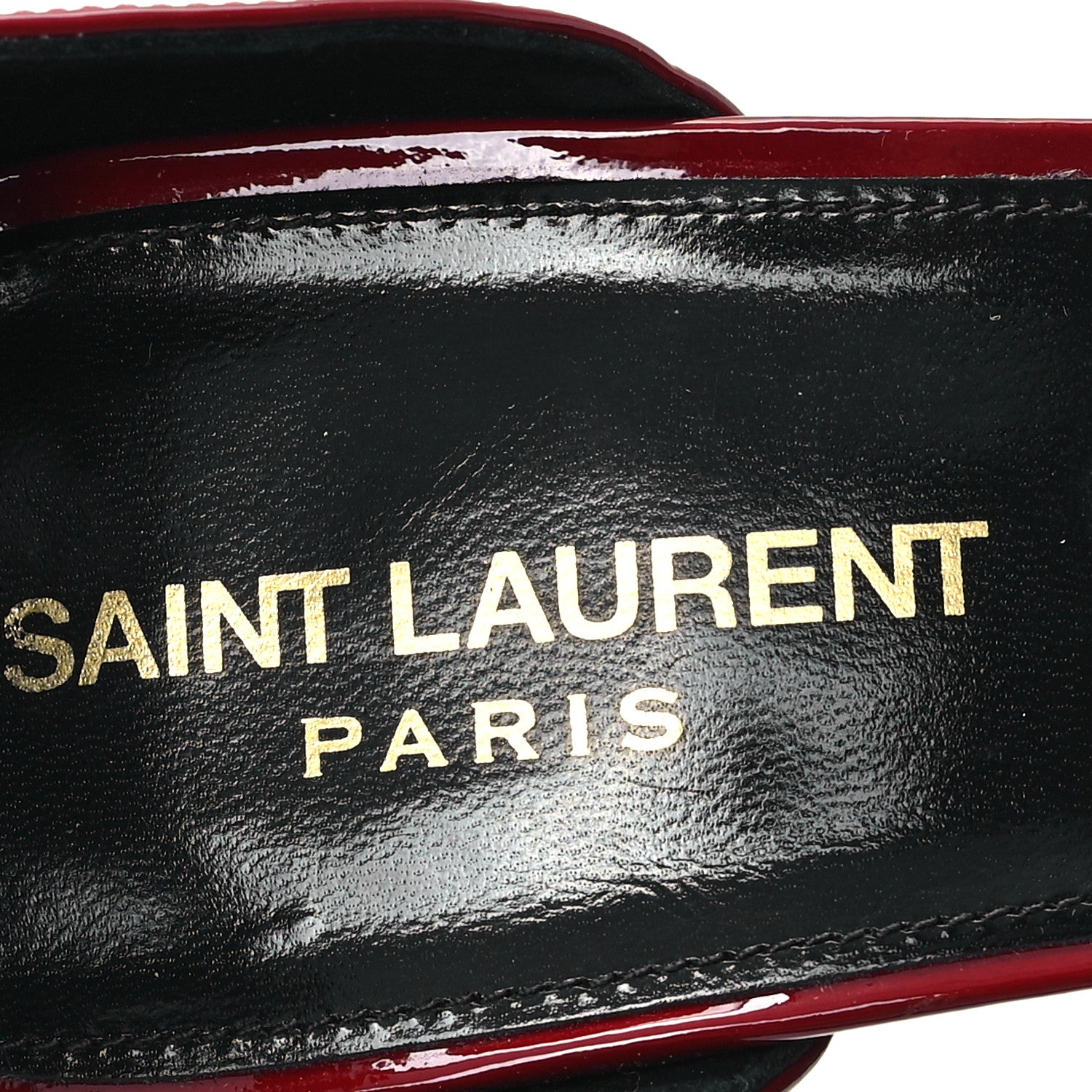 Saint Laurent Patent Calfskin Opyum 110 Sandals 41 Red 8 of 10