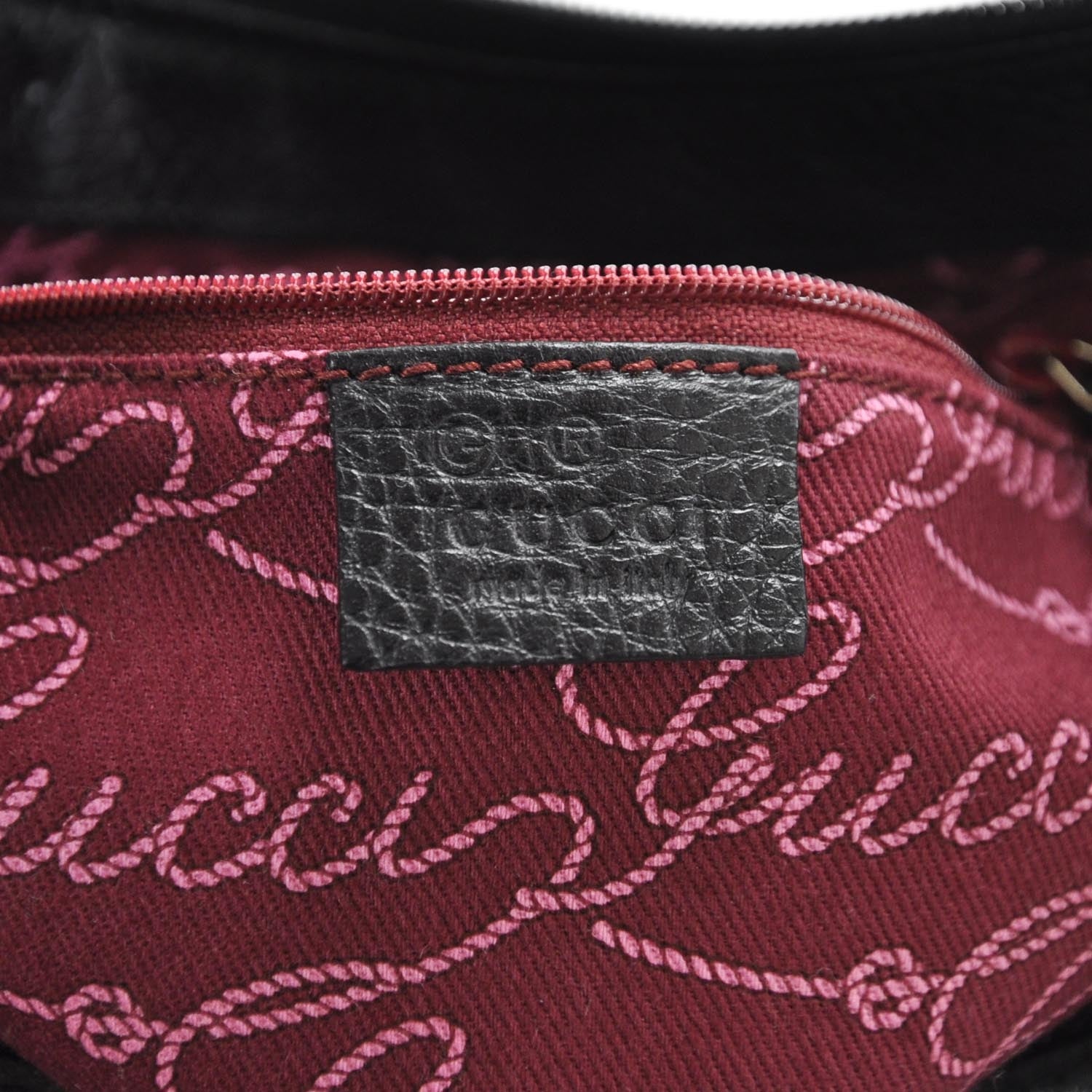 Gucci Nylon Monogram Half Moon Hobo Black 7 of 9