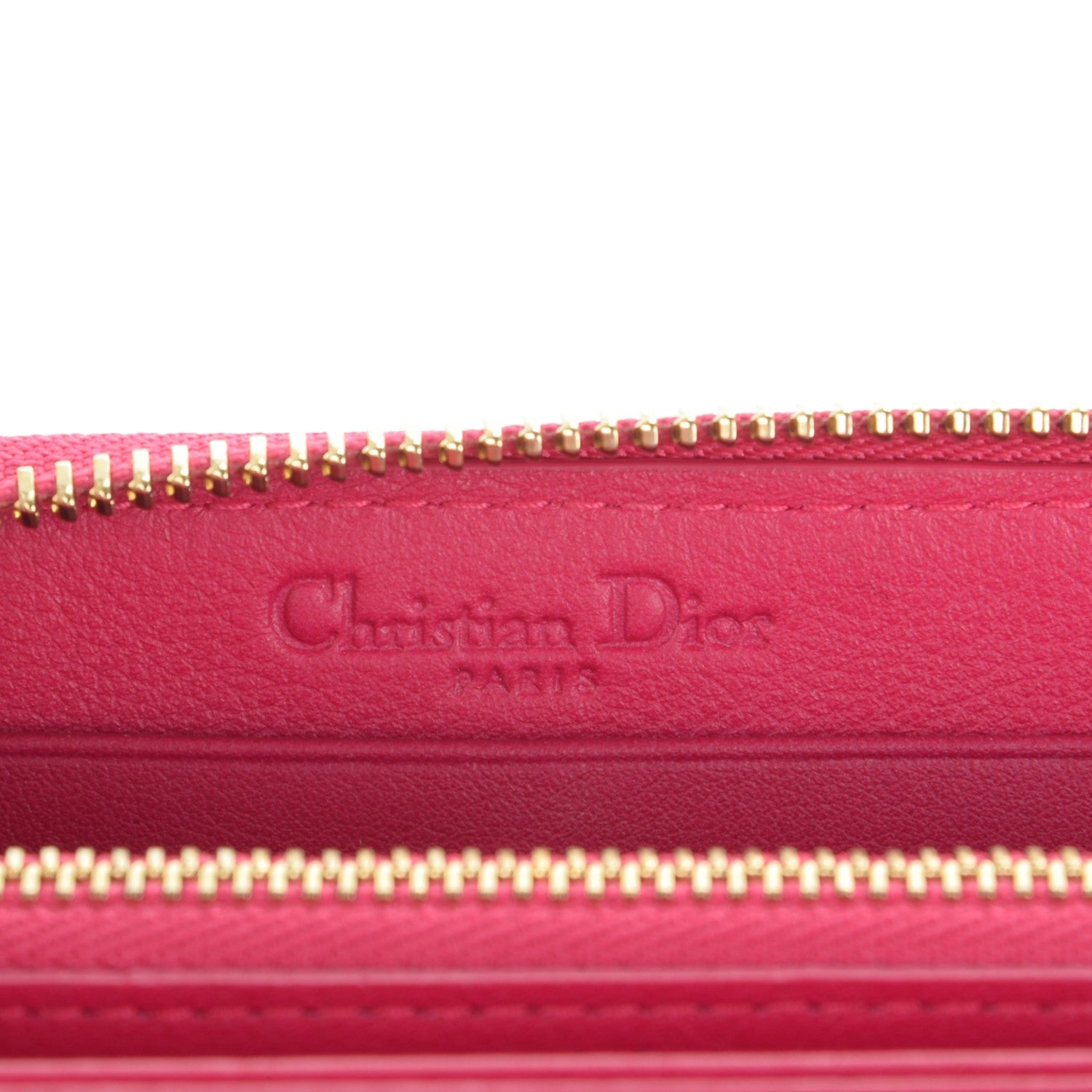 Christian Dior Patent Cannage Lady Dior Continental Wallet Pink 7 of 8