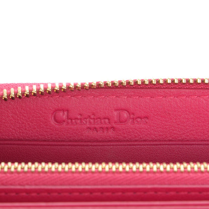 Christian Dior Patent Cannage Lady Dior Continental Wallet Pink 7 of 8