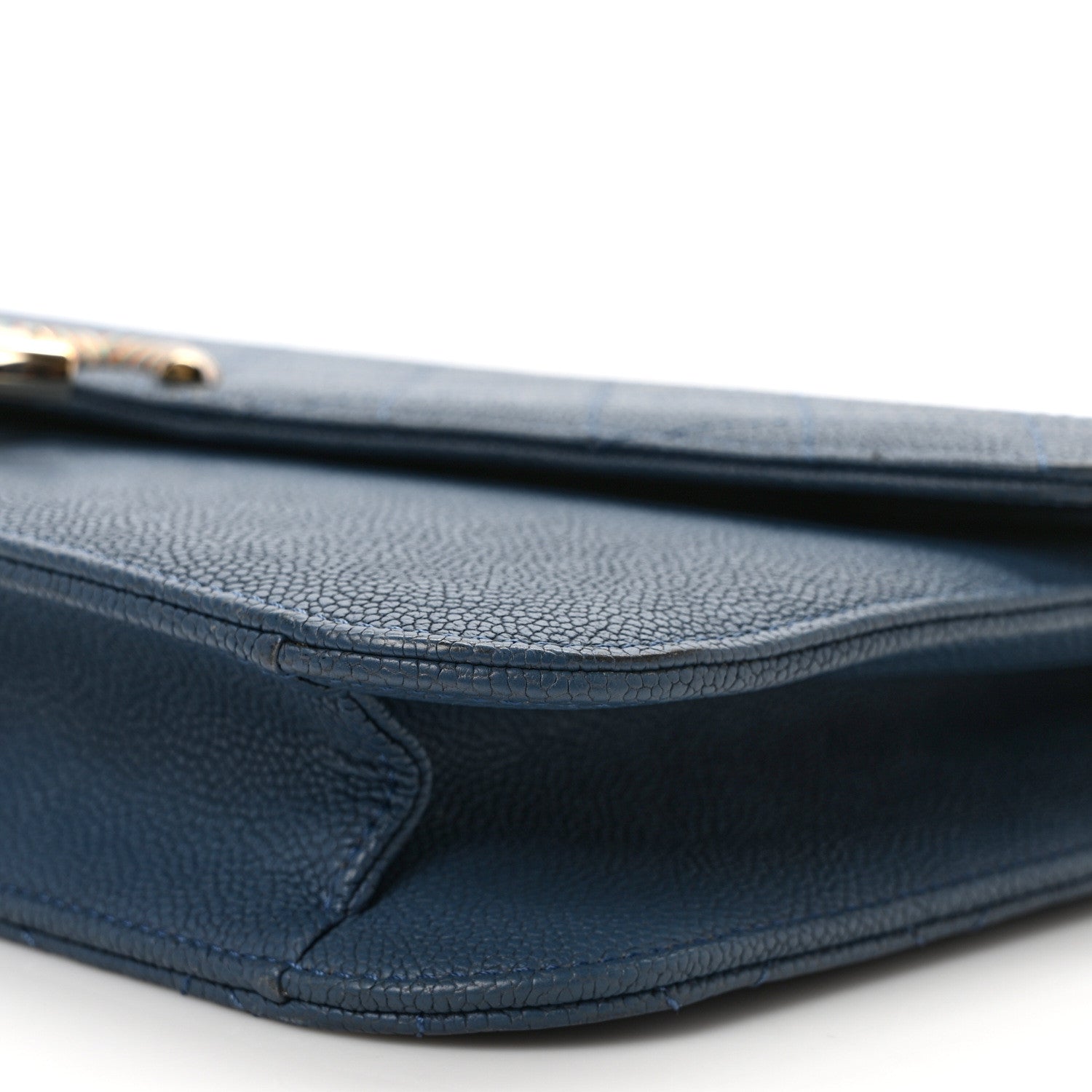 Chanel Grained Calfskin Quilted Cuba Flap Blue 9 of 10