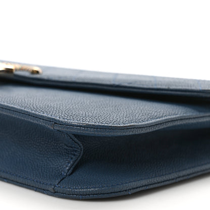 Chanel Grained Calfskin Quilted Cuba Flap Blue 9 of 10
