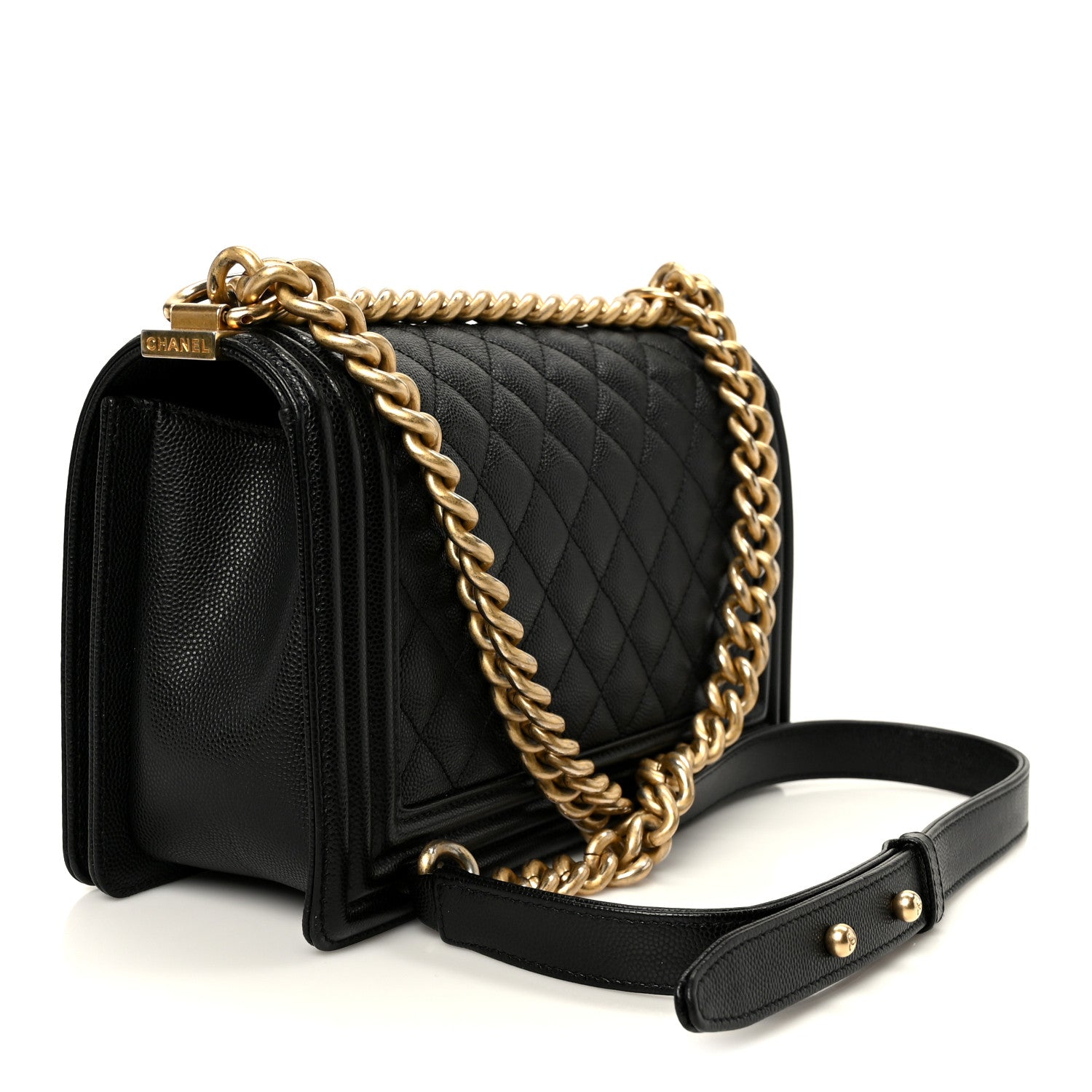 Chanel Caviar Quilted Medium Boy Flap Black 3 of 10