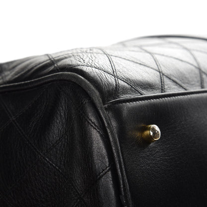 Chanel Calfskin Stitched Duffel Bag Black 12 of 16