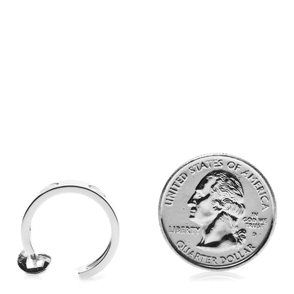 Cartier 18K White Gold 5.5mm LOVE Hoop Earrings 2 of 5