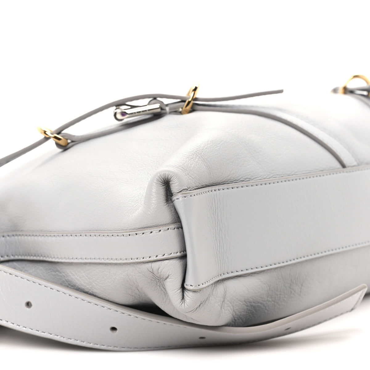 Calfskin Medium Voyou Bag Light Grey