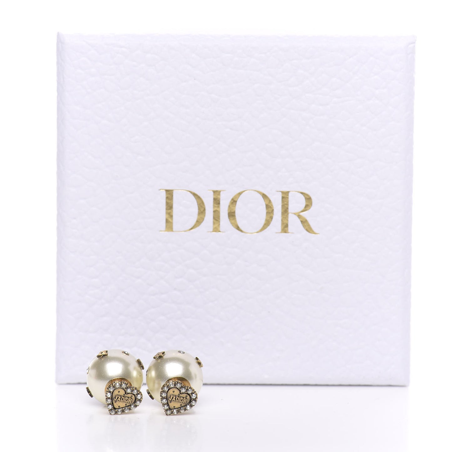 Pearl Crystal Heart J'Adior Mise En Dior Tribal Earrings