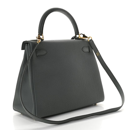 Hermes Togo Kelly Retourne 28 Vert Amande 2 of 10