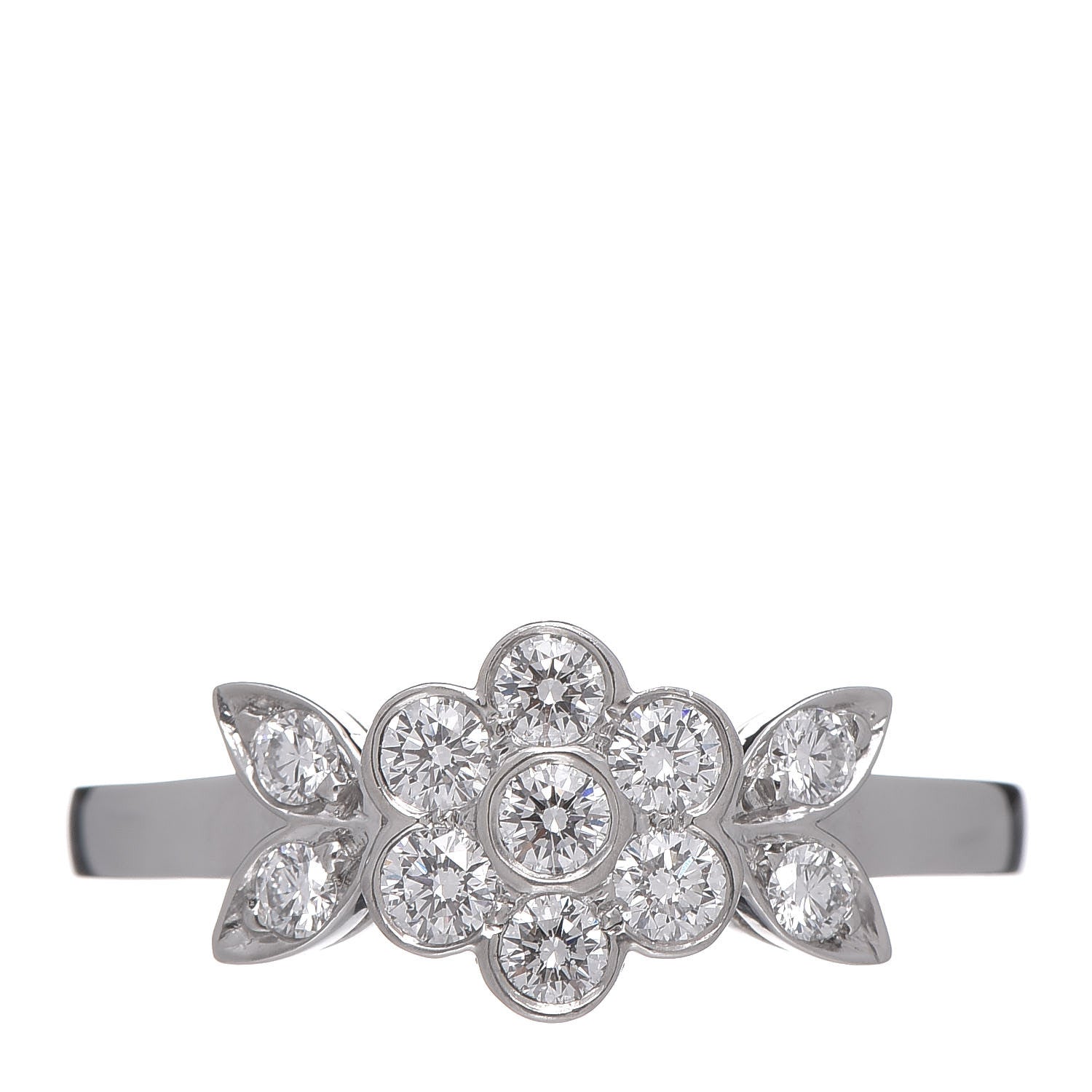 Tiffany Platinum Diamond Blossom Flower Ring 48 4.5 1 of 6
