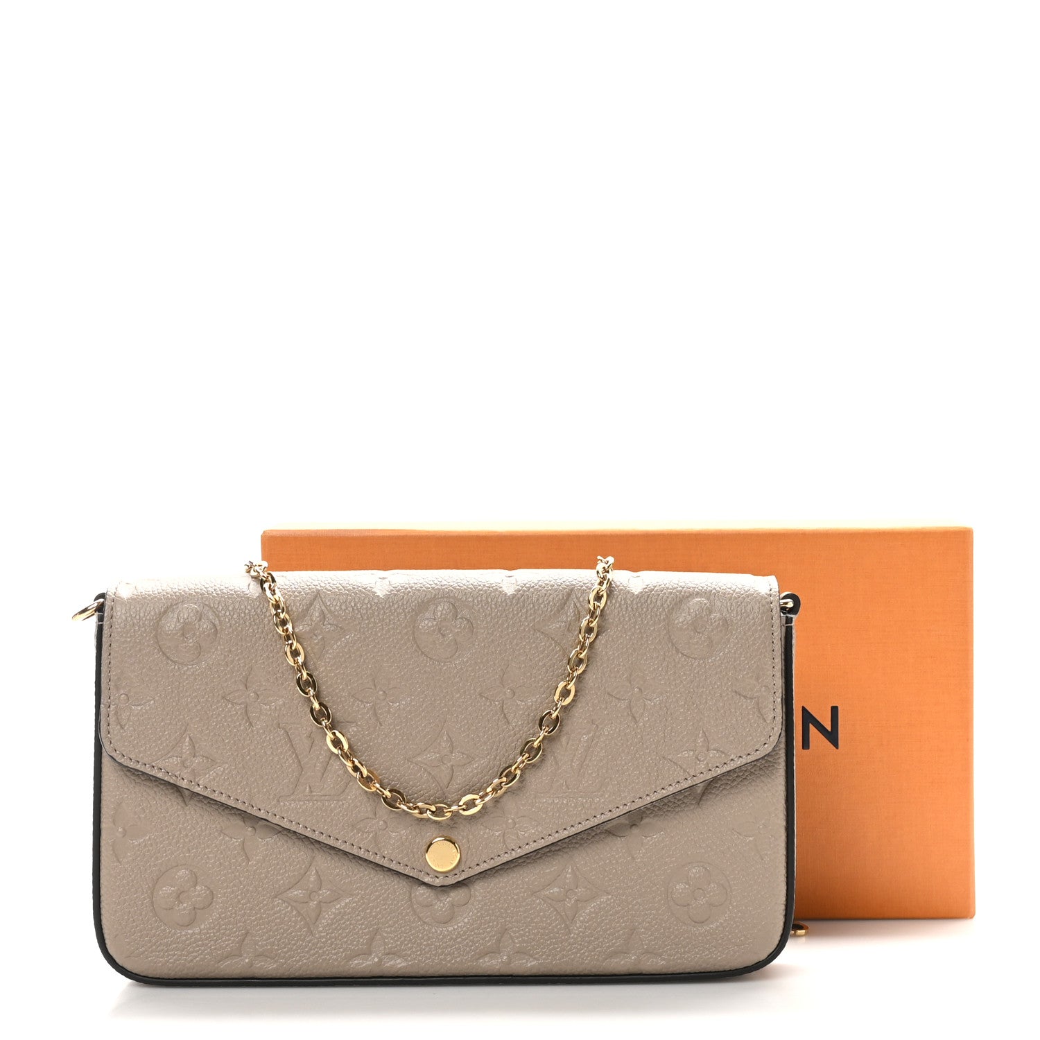 Louis Vuitton Empreinte Pochette Felicie Chain Wallet Tourterelle 11 of 11