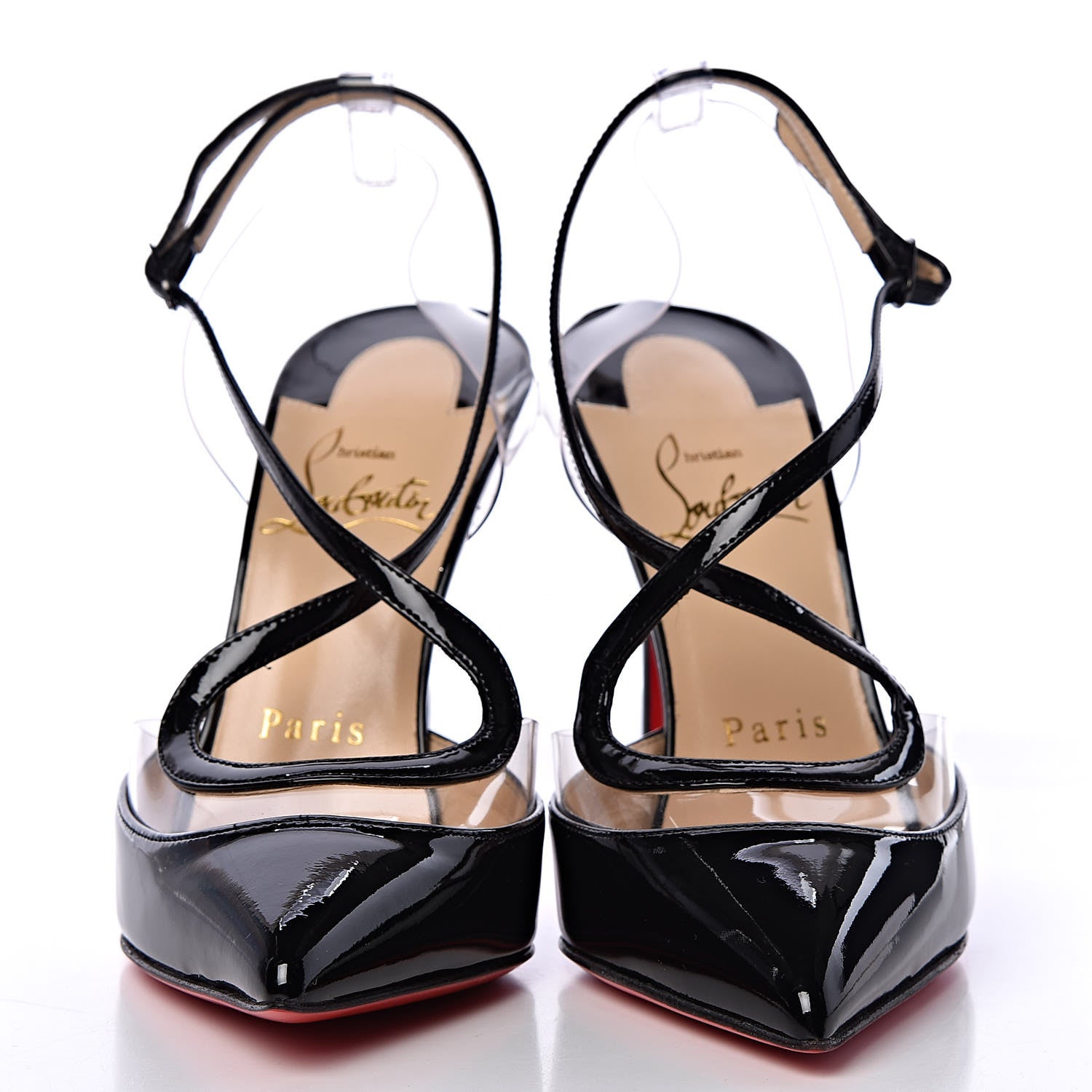 Christian Louboutin Patent PVC Cupidetta 100 Pumps 35 Black 2 of 8