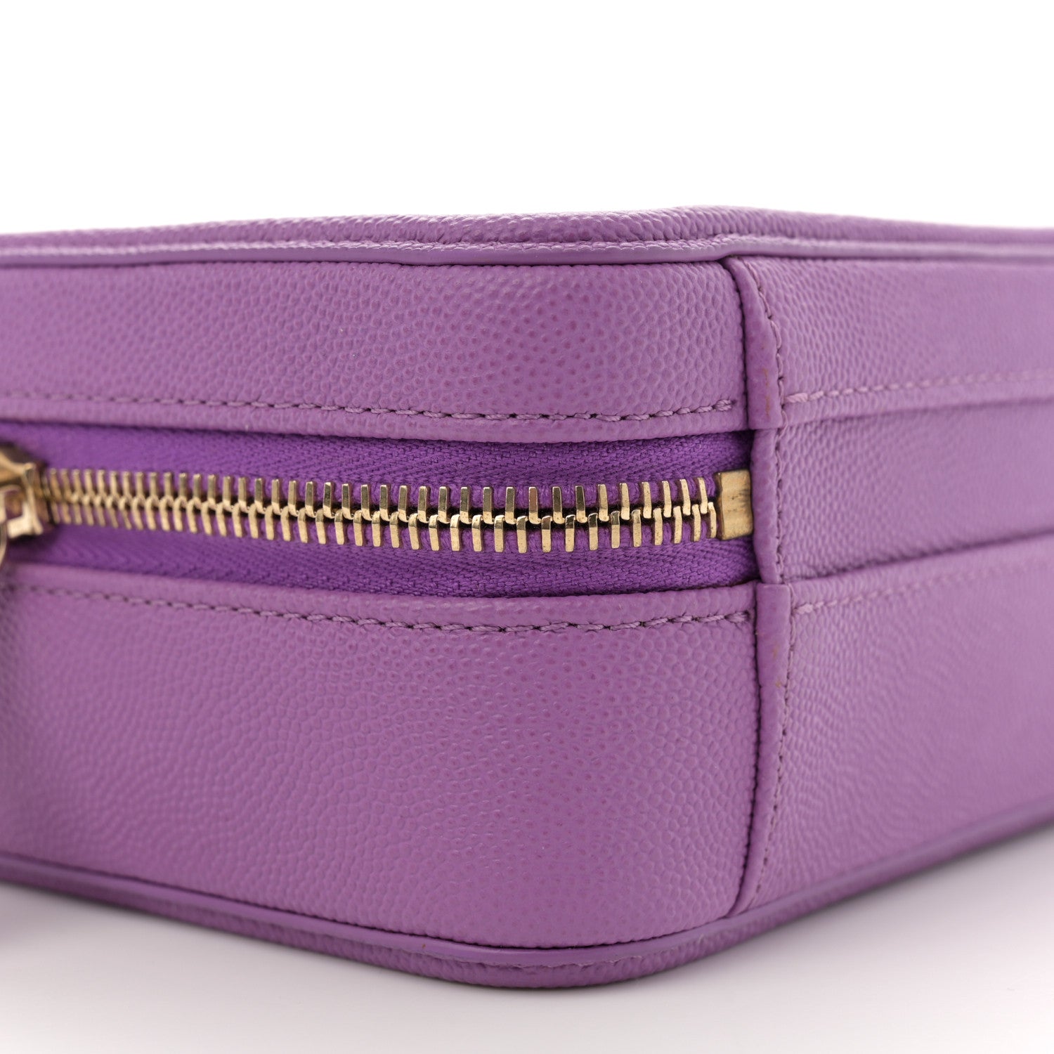 Chanel Caviar Quilted Small CC Filigree Vanity Case Purple 8 of 10