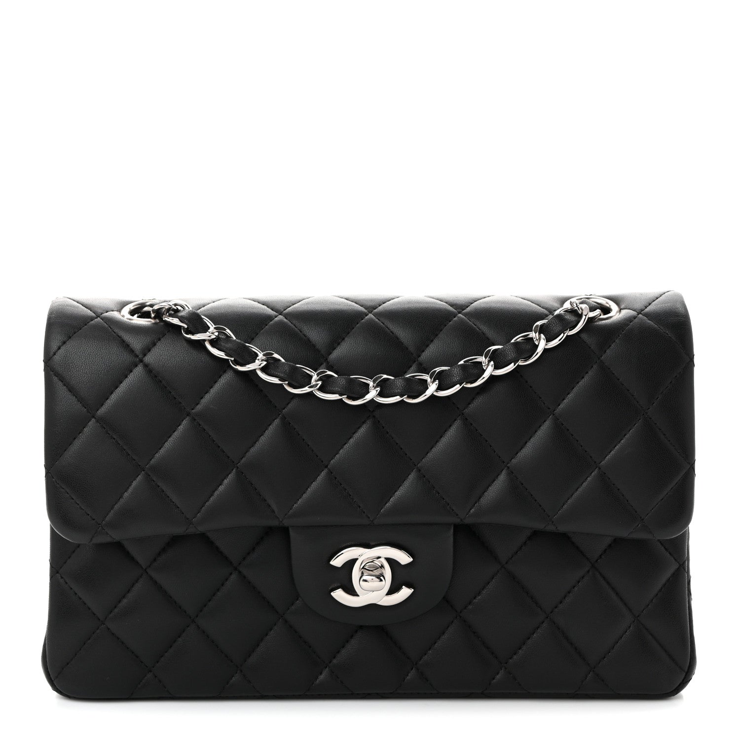 Chanel Lambskin Quilted Small Double Flap Black 1 of 10
