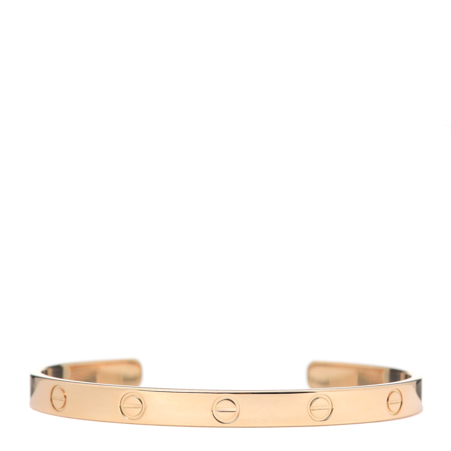 18K Yellow Gold LOVE Cuff Bracelet 19