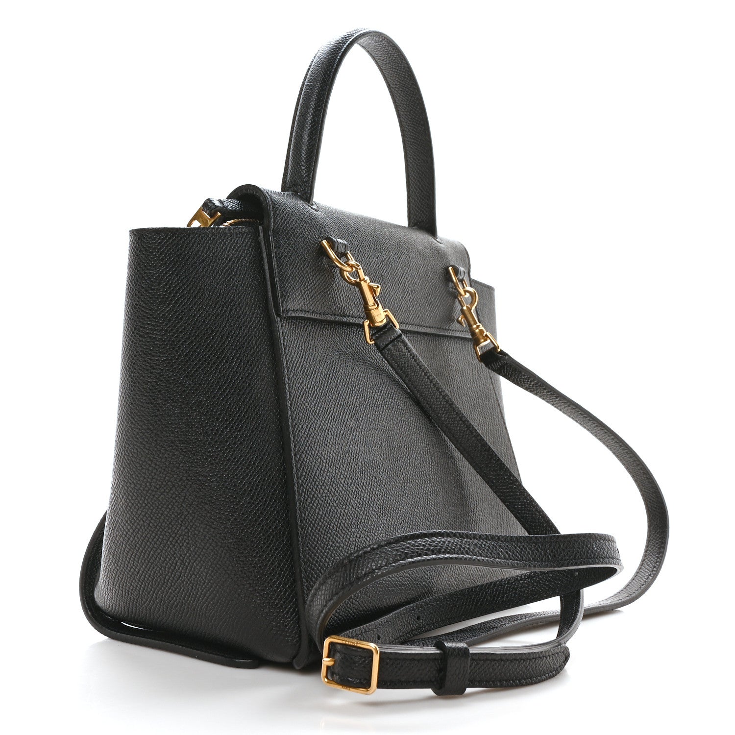 Celine Grained Calfskin Nano Belt Bag Black 3 of 9