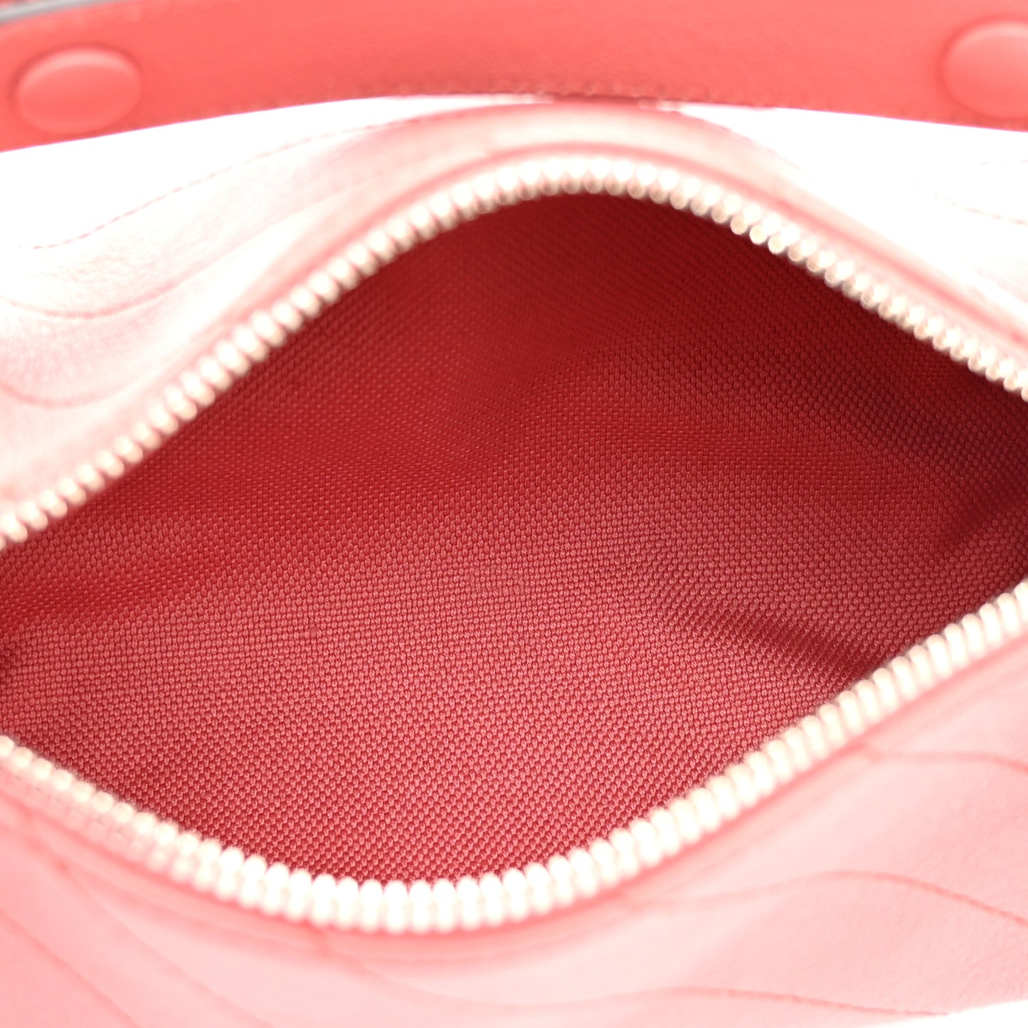Sakai Be Green Calfskin Diagonal Stitched Mini Blondie Barrel Shoulder Bag Pink